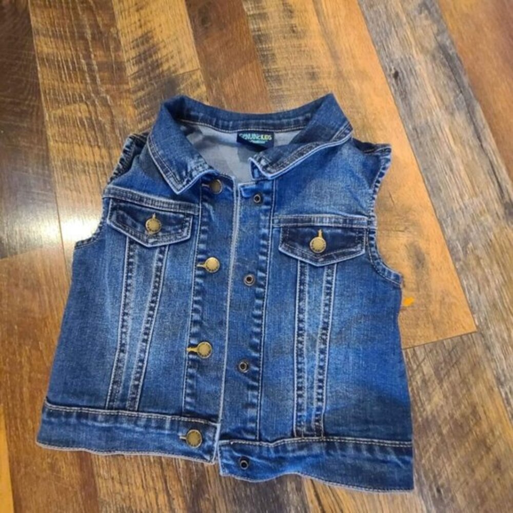 Genuine Kids Brand Toddler jean button up vest 4T